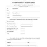 Maternity Leave Form For Teachers Pdf Fill Online Printable