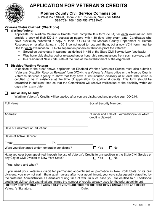 Monroe County Civil Service Employment Application Form Employment Form