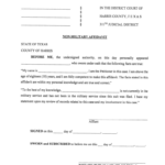 Non Military Affidavit Texas Fill Online Printable Fillable Blank