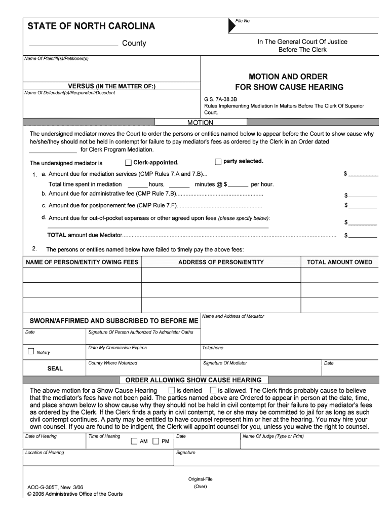 Order To Show Cause New York State Unified Court Form Fill Out And 