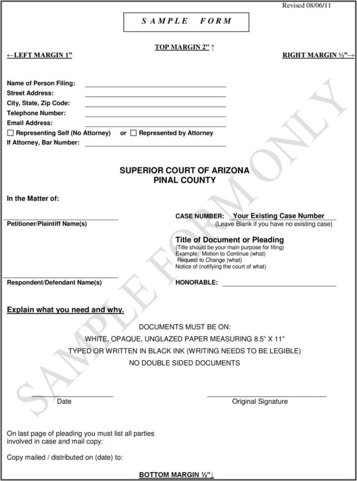 Pinal County Civil Court Forms Form Resume Examples ygKz9go1P9