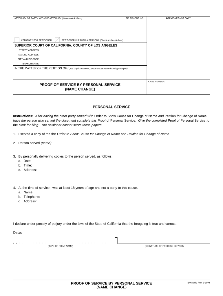 Proof Service For Form Fill Out And Sign Printable PDF Template SignNow