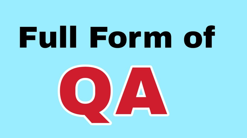 QA Full Form QA Meaning YouTube