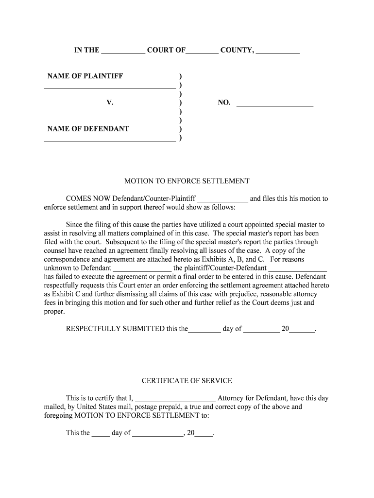 Sample Civil Procedure Fill Online Printable Fillable Blank 