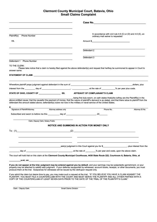 Small Claims Court Handbook And Forms Gree Printable Printable Forms 