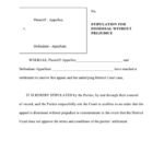 Stipulation For Dismissal Without Prejudice Printable Pdf Download