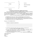 Temporary Restraining Order With Notice Circuit Court Of Cook Fill