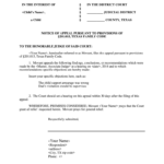 Texas Notice Of Appeal Form Fill Online Printable Fillable Blank