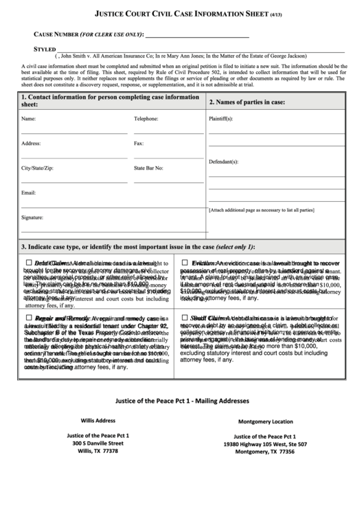 Texas Small Claims Court Forms To Printable Printable Forms Free Online