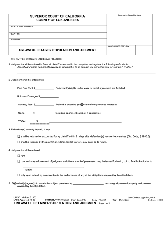 Top 5 Unlawful Detainer Forms And Templates Free To Download In PDF Format