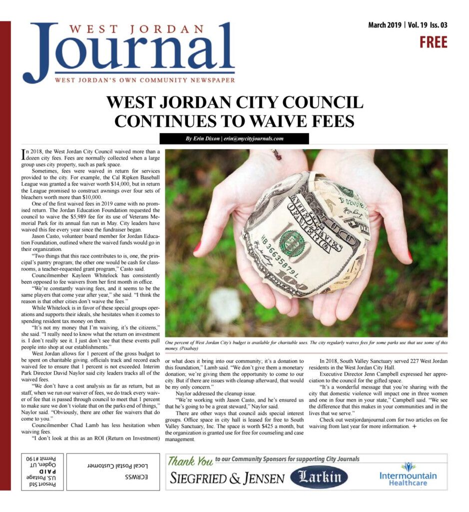 West Jordan Journal March 2019 By The City Journals Issuu