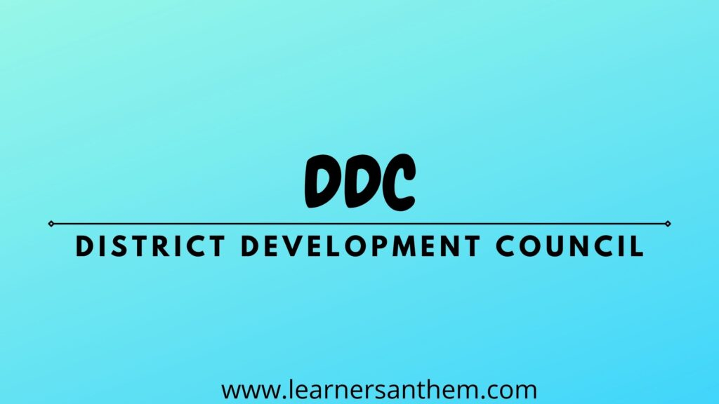 What Is The Full Form Of DDC Full Form Learners Anthem