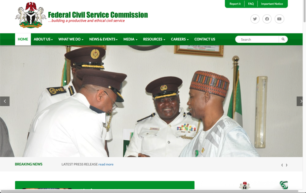 Www fcsc gov ng Federal Civil Service Commission Recruitment